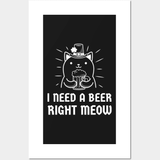 cat beer, cat drinking beer, beer cat, drinking cat, beer, cat, beer drinking gift, drinking animal Posters and Art